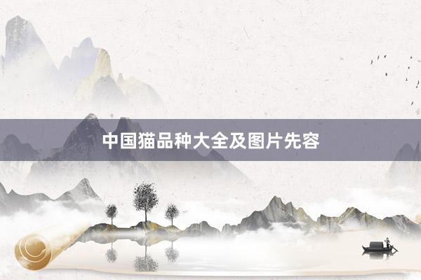 中国猫品种大全及图片先容